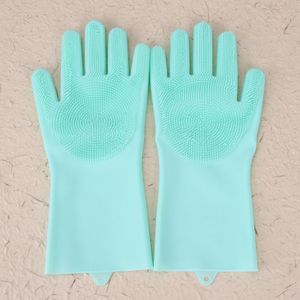 Liefde Huisdier Siliconen Huisdier Bad Massage Handschoenen Keuken Schoonmaken Latex Afwassen Handschoen Borstel Huishouden Met Borstel