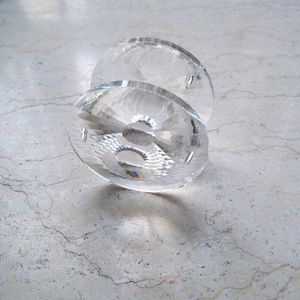 10 stuks/partij, 40mm ronde zonnebloem clear Crystal Losse Kralen in 2 gaten kroonluchter Crystal Slingers Strand, bruiloft/Cake Decor