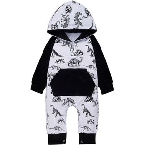 0-24M Baby Baby Boy Kleding Lange Mouwen Dinosaurus/Camouflage Romper Overall Outfit