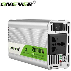 USB charge 2000W Watt DC 12V naar AC 220V Portable Auto Power Inverter Charger Converter Adapter DC 12 tot 220 Gemodificeerde Sinus