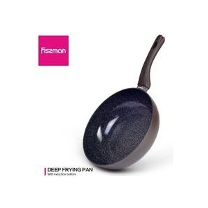 Fissman Zwart Marmer Keramische Coating Non-stick Aluminium Koekenpan 20-28 Cm Geen Olie-Rook Gebruik voor Gas Inductie Fornuis