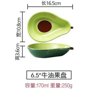 Avocado Creatieve Plaat Leuke Keramische Servies Huishouden Snack Plaat Kom Avocado Plaat Saus Schotel Doorgewinterde Mosterd Smaak Board