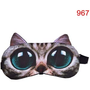 Leuke Kat Hond Slaapmasker Creatieve Grappige Eyepatch Slaapmasker Leuke Cartoon Eye Cover Reizen Eye Band Slapen Aid Blindfold