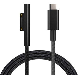 Nylon Gevlochten USB-C Opladen Kabel Voor Surface Pro 6/5/4/3 Oppervlak Laptop 1.5 M 45W 15V Pd Voeding Kabel