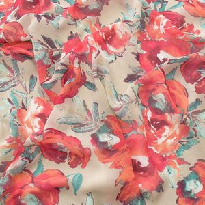 145*100 cm hoogwaardige bloemenprint chiffon stof voor de jurk, shirt, baby doek, home decoratie naaien patchwork textiel