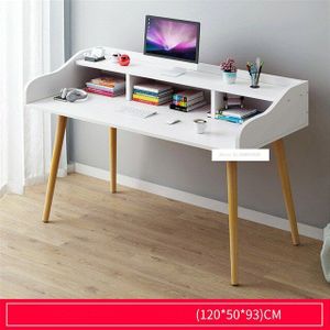 B2658 120Cm Economische En Creatieve Houten Eenvoudige Bureau Dubbellaags Student Schrijven Laptop Bureau Slaapkamer Moderne Computer Bureau