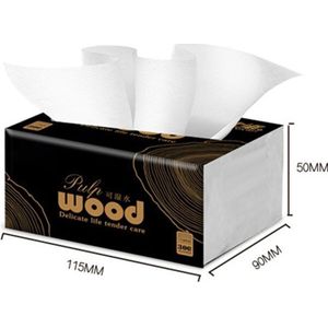 6 Zakken Hout Toiletpapier 4Ply Geen Chemische Handdoeken Papier 70 Sheets 17 X11.5cm