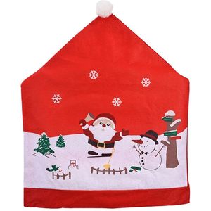Kerst Decoratie Krukje Cover Creatieve Niet-geweven Stof Oude Man Sneeuwpop Stoel Cover Huishoudelijke Goederen