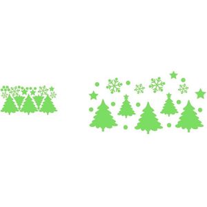 Kerst Lichtgevende Kerstboom Sneeuwvlok Muursticker Woonkamer Slaapkamer Kinderkamer Decoratieve Muur Sticker