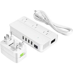 200W Reizen Voltage Converter Voor Föhn Stijltang Krultang Step Down 220V Naar 110V Adapter met 4 Usb