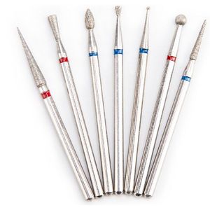7 Stks/zak Diamant Rotery Elektrische Nagel Frees Voor Manicure Machine Cuticle Schoon Nail Boor Manicure Art Gereedschap