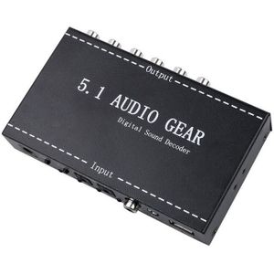 5.1 Audio Gear 2 In 1 5.1 Kanaals AC3/Dts 3.5Mm Audio Gear Digital Surround Sound Decoder Stereo (L/R) signalen Decoder Hd Speler