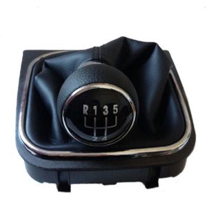 5 snelheid 6 Pookknoppen Met Gaitor Lederen Knop Voor VW Golf 5 V Golf 6 VI Manual Stick gear Hoofd Pookknop Auto Styling