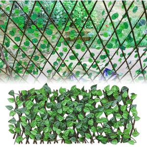 Uitbreiden Trellis Hek Intrekbare Hek Kunstmatige Tuin Plant Hek Uv Beschermd Privacy Screen Voor Tuin Hek Achtertuin