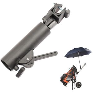 Golfkar Paraplu Houder Dubbele Lock Connector Stand Voor Trolley Baby Kinderwagen Rolstoel Universal Black