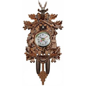 Vintage Huis Decoratieve Vogel Wandklok Opknoping Hout Koekoeksklok Woonkamer Slingeruurwerk Craft Art Klok Voor Nieuw Huis decro