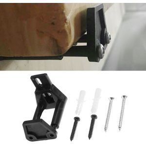 Zwart Verstelbare Deur Muur Gids Floor Gids Clip Voor Schuifdeuren Schuur Deur Hardware Met Schroeven