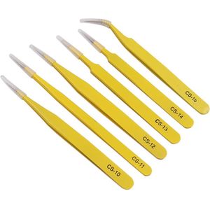 29EF Roestvrijstalen Pincet Gebogen/Straight/Prong Pincet Haar Beauty Schuine Puller Geschikt Voor Elektronica Telefoon Reparatie