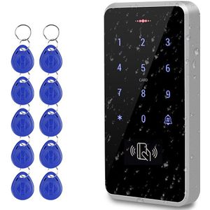 IP68 Waterdicht Rfid 125Khz Standalone Toegangscontrole Toetsenbord Met Touch Screen Panel + 10 Stuks Rfid Keyfobs