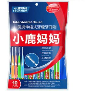 10Pcs Orale Bleken 5 Size Borstel Hoofd 0.6Mm 1.2Mm Push-Pull Rager Volwassenen Gebitsreiniging floss Tooth Pick
