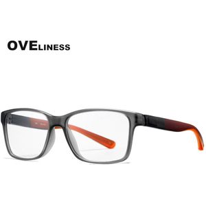Tr90 Mannen Brillen Bril Frame Mannen Optische Bijziendheid Prescription Clear Glazen Mannelijke Full Bril Brillen Frame