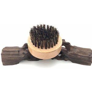 1 Pc Baard Borstel Varkenshaar Snor Natuurlijke Houten Kam Handgemaakte Grooming Kit Mannen Baarden Snor Zorg