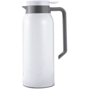 Roestvrijstalen Thermoskan Thermische Jug Portable Water Pitcher 1.5L Dubbele Muur Geïsoleerde Fles Thee Koffie Pot-Wit