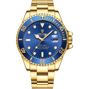 TEVISE Kleurrijke Lichtgevende Stalen Riem Met Kalender Automatische Mechanische Horloge Waterdicht Casual Horloge Voor Mannen Vrouwen T801