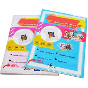 100PCS Sublimatie Transfer Papier A4 Machine Wasbaar Voor Niet-katoenen Kleding Modal T-shirt