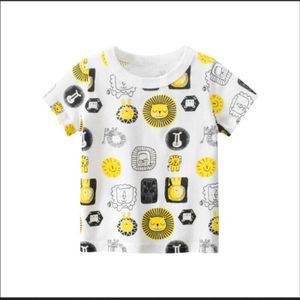 Zomer Jongens Met T-shirt Cartoon Print Korte Mouwen Ronde Hals Sport Jas Kinderen Casual Kleding