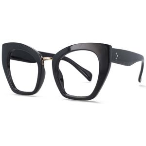54045 Oversized Cat Eye Anti Blauw Licht Brilmonturen Luipaard Vrouwen Mode Computer Brillen