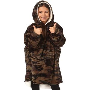 Mugoyrt Plaid Print Lui Deken Voor Kinderen Ouders Wrm Trui Hooded Casual Homewear Lui Tv Deken Zacht Materiaal