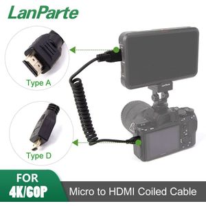 LanParte4K 60P 8 Bit Opgerolde Micro Hdmi Kabel Naar Standaard Hdmi Voor Sony A7R4 A7M3 A9 (HDMI2.0)