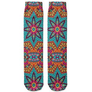 Creatieve Abstracte 3D Mandala Sokken Grappige Kawaii Vrouw Katoenen Sokken Unisex Cartoon Compressie Sokken Voor Socke