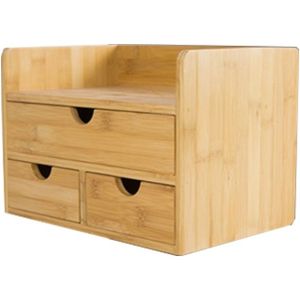 3 Lade Woodn Document Lade Diversen Tray Hout Janpan Stijl High End Office Business Lade Kantoor Houder Met Lade Organizer