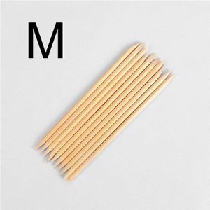 10 Stks/set Nail Art Cuticle Pusher Oranje Houten Stok Sticks Cuticle Pusher Remover Manicure Pedicure Care