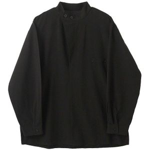 Xitao Wit Eenvoudige Blouse Vrouwen Losse Casual Alle Match Stand Kraag Herfst Zwart Vintage Trui Shirt ZP1646