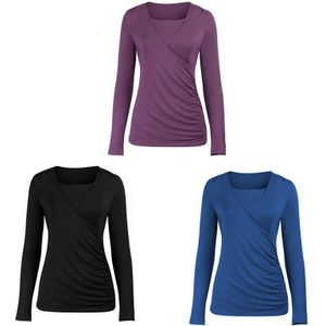 3 Pcs Moederschap Borstvoeding Kleding Zwangerschap T-shirt Lange Mouw Blouse Vrouwen Tops