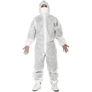 Antistatische Hooded Bescherming Pak Jumpsuit Ademend Non-woven Bodysuit Beschermende Werkkleding 180/190 Cm