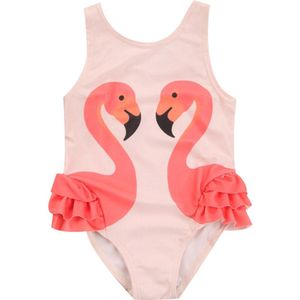 Zomer Kids Baby Meisjes mooie 3D Zwaan Badmode Een Stuk Suits Bikini badpak Zwemmen Zwemmen beachwear Kostuum