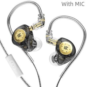 Kz Edx Pro Bedrade Koptelefoon In Ear Metal Hifi Bas Oordopjes Hoofdtelefoon Met Microfoon Sport Noise Cancelling Monitor Headset