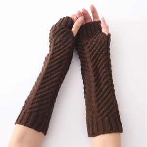 YOZIRON Mode Vis-vormige Vrouwen Knit Arm Warmers Winter Gebreide Lange Mouwen Handschoenen Voor Vrouw Meisjes Vingerloze Handschoenen