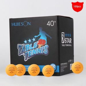100 Stks/doos 3-Star Professionele X40 + Abs 2.8G Tafeltennis Ping Pong Bal Wit Oranje Amateur Geavanceerde training Team Bal