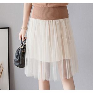 Zomer Mesh Patchwork Vrouwen Moederschap Rok Verstelbare Geplooide Moederschap Rokken Vrouwen Zwangere Midi Rok Zwangere Kleding