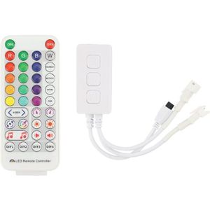 SP511E Wifi Muziek Led Controller Voor WS2812B WS2811 Adresseerbare Pixel Rgb Led Strip Dual Output Alexa Voice App Controle Retail