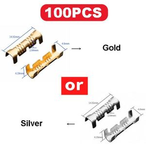 453 U-Vormige Terminal Tab Koude Inserts Connectors Kleine Tanden Fascia 0.3-1.5mm2 Met Warmtekrimpbare Buis