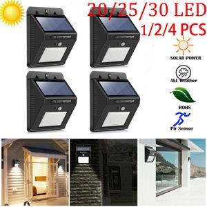 20/25/30 Led Zonne-energie Pir Motion Sensor Licht Outdoor Tuin Wandlampen IP65 Waterdichte Outdoor Led zon Aangedreven
