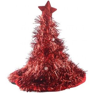 Shiny Klatergoud Kerstboom Hoed Volwassen Kinderen Xmas Party Kostuum Decor Leuke Cap Niet-geweven Doek Geborsteld Stof Kostuum hoed Fijne