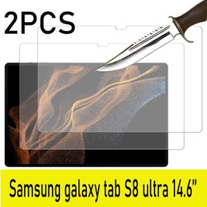 2 Packs Gehard Glas Screen Protector Voor Samsung Galaxy Tab S7 /S8 11 Fe S7 + S8 + Plus 12.4 Ultra 14.6 Beschermende Film 9H 2.5D