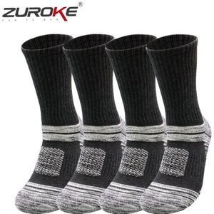 4 Pairs Pack Heren Athletic Crew Sokken Wit Zwart Grijs Katoen Wandelen Camping Working Kussen Mid Calf Lange Sokken